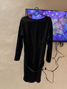 Xxl Elegant Black Wrap Dress