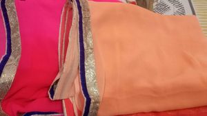 Pink & Peach Colour Saree