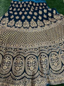 New Bridal Teal blue lehenga Unstitched