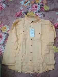 Orange Button-Down Shirt