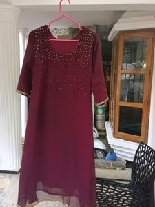 Free Purse forGeorgette Kurta Set.Bottom Fre