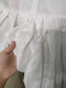 White Cotton Palazzos(Waist-26inches To 34 Inches)
