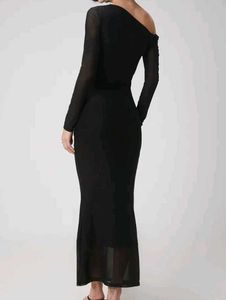 Stylish Black Solid Maxi Dress