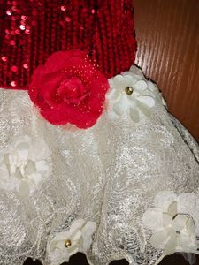 Red Colour Baby Frock