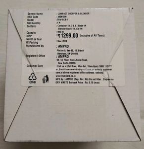 Brand New Trueware Compact Chopper &amp; Blender