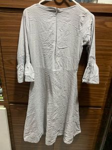 Gray Fit &amp; Flare Dress