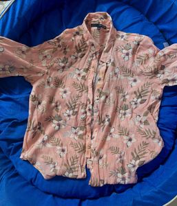 Floral Print Button-Down Shirt