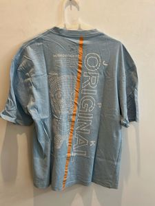 Pull&amp;Bear Blue Graphic Tee