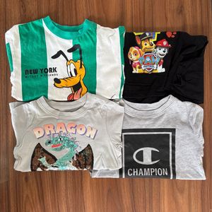 4 T-Shirts For Kids Aged 2-4 Years