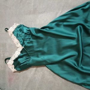vintage sea green slip