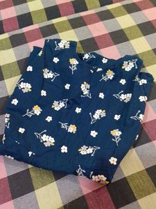Navy Blue Frock With Cute Hairband Freebie