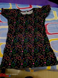 Colorful Circles Print Top