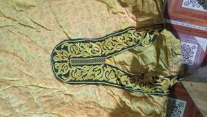 yellow pure cotton kurti