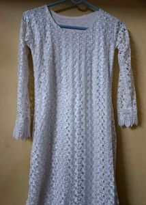 Beautifull Of White Kurta Strighth Long