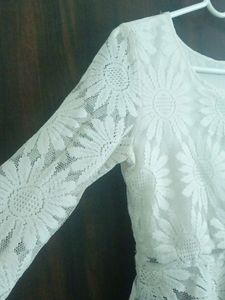 WHITE SKATER DRESS 👗