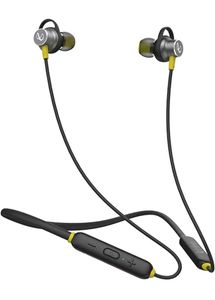Infinity (JBL Glide 120, in Ear Wireless Earphones with Mic, Deep Bass, Dual Equalizer, 12mm Drivers, Premium Metal Earbuds, Comfortable Flex Neckband, Bluetooth 5.0, IPX5 Sweatproof (Black &amp; Yellow)