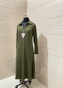 old navy imported Olive Knit Midi Dress