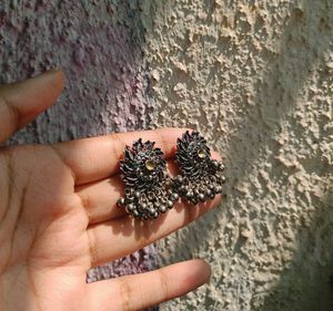 Mini Oxidised Jhumke✨