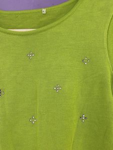 Green Embellished Top