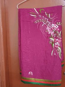 Elegant Floral Embroidered Saree