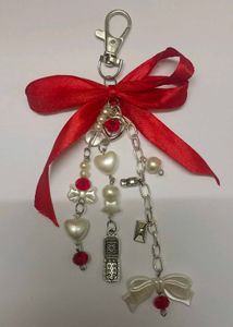 RED BOW PINTERESTY KEYCHAIN 🎀♡*ੈ✮
