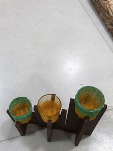 🕯️ Decorative Wooden Tealight Holder Set