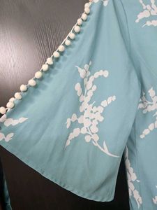 Floral Tie-Neck Blouse