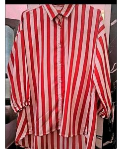 Red Stripe Shirt -Women