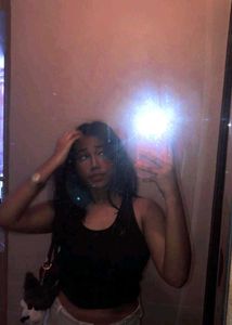 black tank top and white pant set