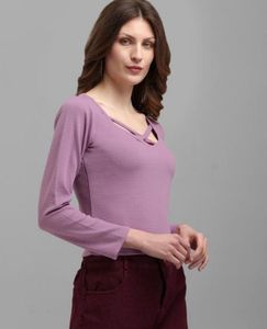 Chic Lavender Long Sleeve Top