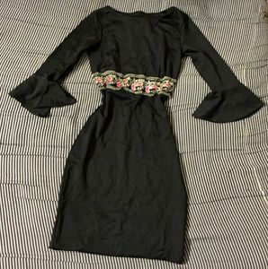 Elegant Black Midi Dress