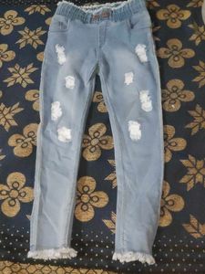 Cute Distressed Denim Jeans