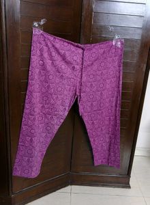 Women Purple Cotton Printed Suit Set