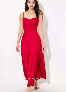 Beautiful Savana Red Slip Dress