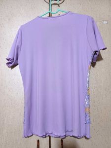 💜 Lavender Mesh Detailed Top 💜