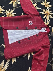 Red Plaid Kids&#39; Blazer