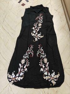 Elegant Black Kurta Set With Afghani Pant