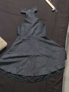 🫀Halter Gothic Grey A-line Velvet Dress 🕸️