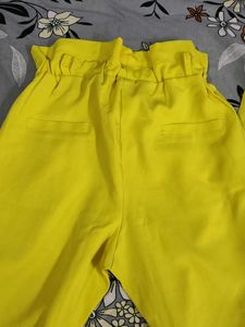 Yellow Paperbag Waist Pants
