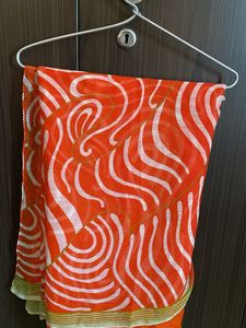 Orange Patterned Saree