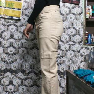 Beige Cargo Pants