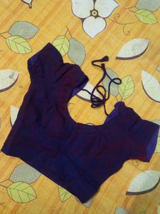 Bluish Purple Stitched Blouse