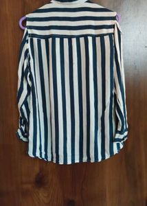 Striped Open Shoulder Top