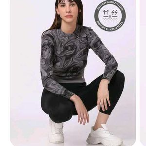 Gray Swirl Long Sleeve Top