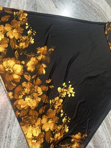 Beautiful Floral Black &amp; Golden Maxi