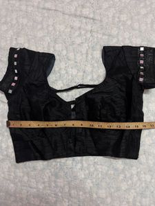 Black Supernet Sari|Sadi With Blowse