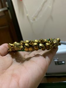 Green &amp; Gold Jingle Bangle