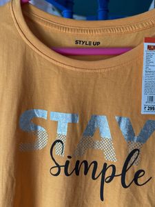 Orange Graphic Tee,price Negotiable,crop Top