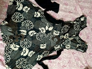 Black Colour Printed Gown Only Rs 139