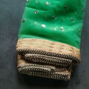 Green Embroidered Salwar Kameez